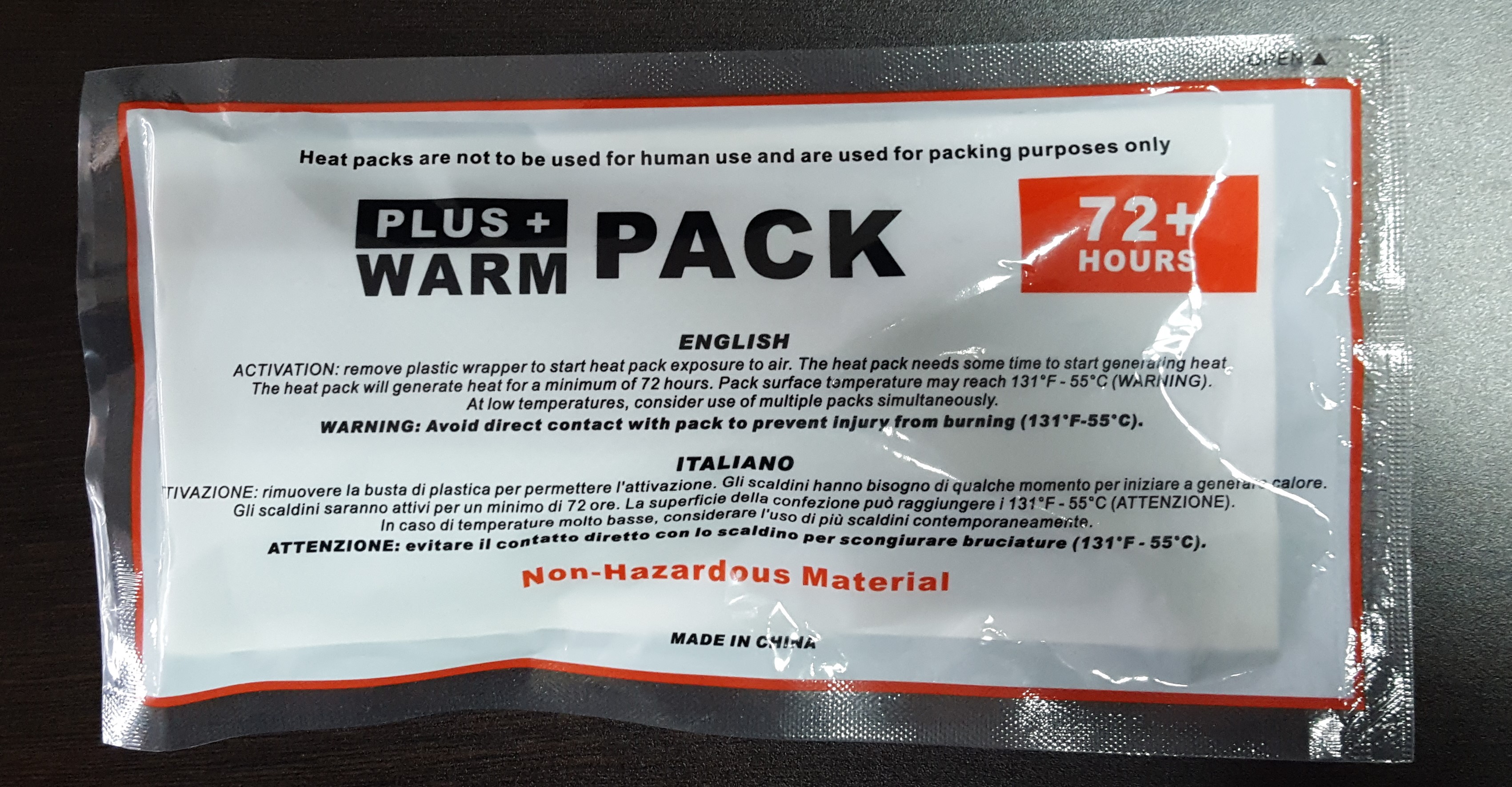 72 Hours Heat Pack In White Fabric Inner Pack